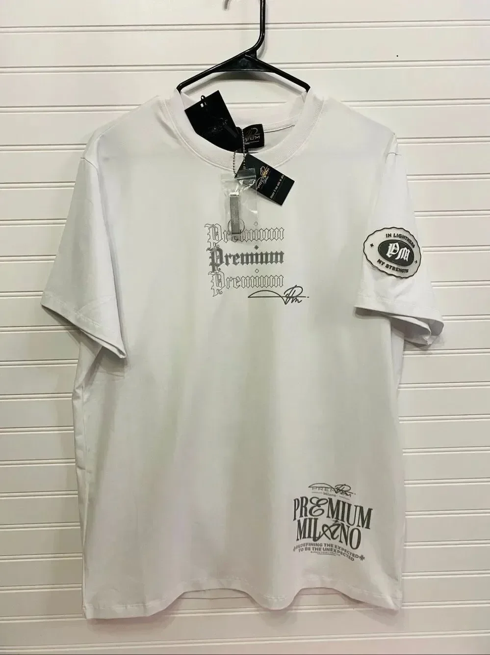 Premium Milano Mens Streetwear T-Shirt Sz L
